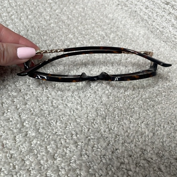 GUESS Tortoise Plastic Gold Tone Rhinestone Optical Eyeglasses Frame 51-17-135 - Picture 12 of 12